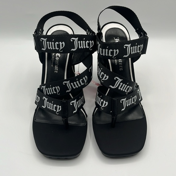 Juicy Couture Women's Elegant Chunky High Heel Dress Sandals - Picture 3 of 7